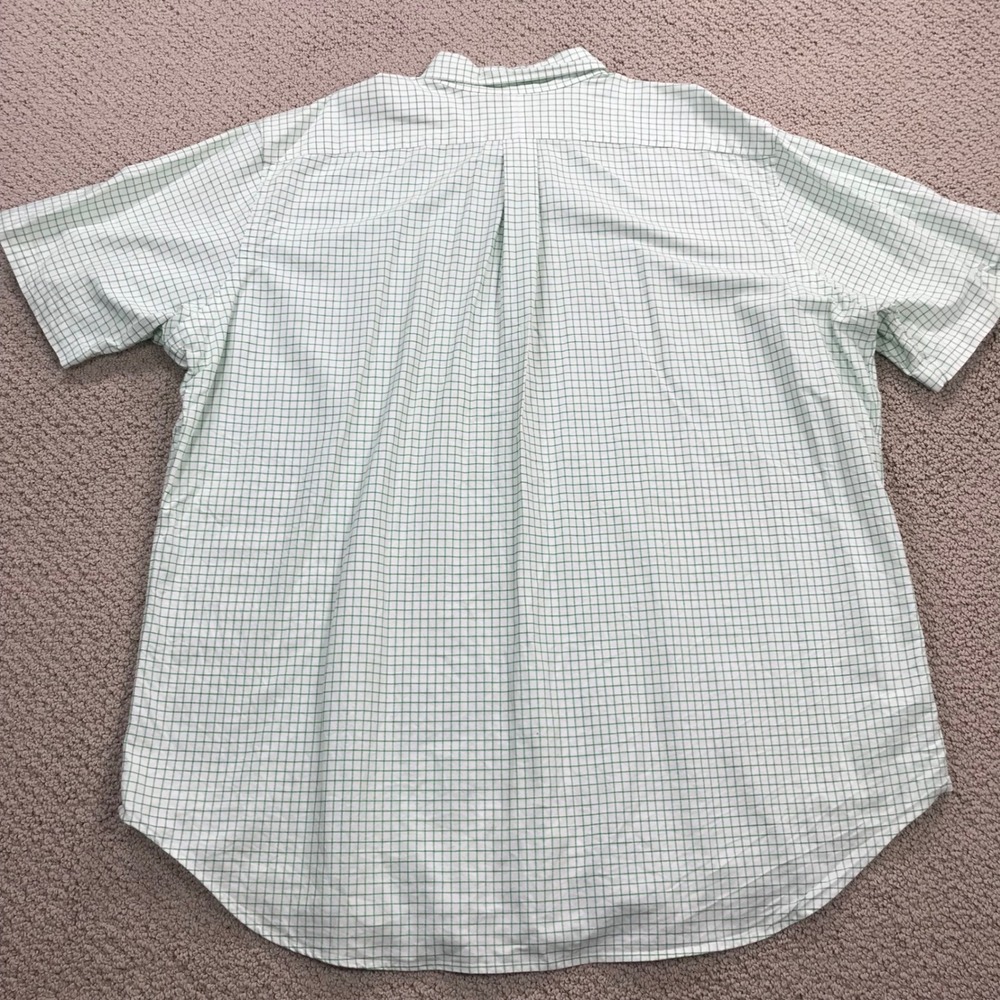 Polo Ralph Lauren Shirt 2XLT Tall Mens Green White Check Tattersall Cotton Pony - Picture 3 of 7